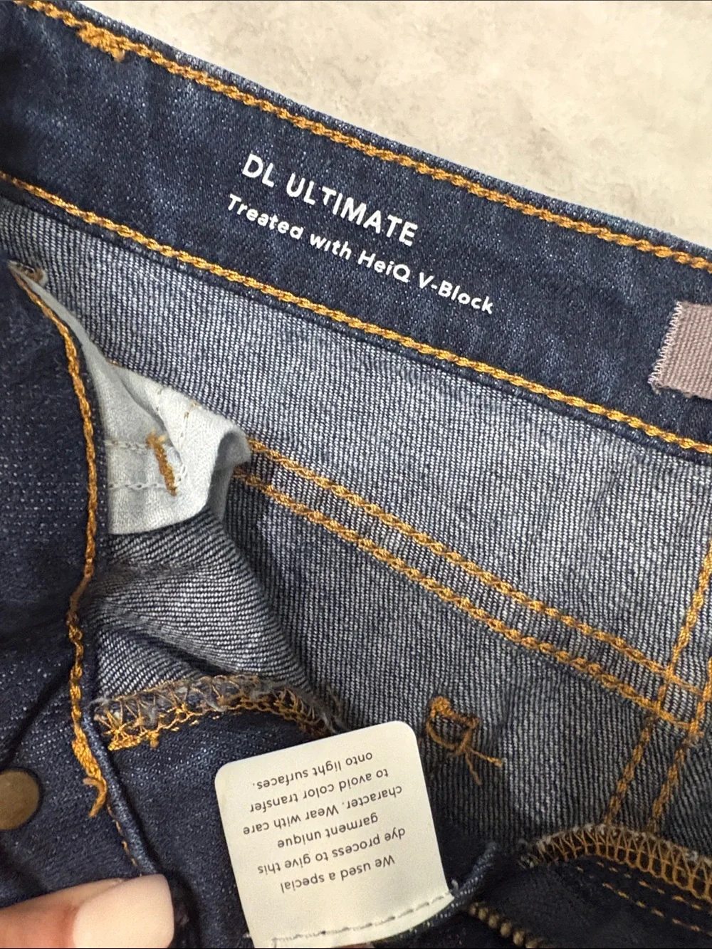 DL1961 Dark Indigo Rolled Cuff Denim Shorts